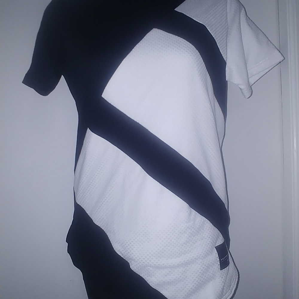 Women's black and white Adidas shirt